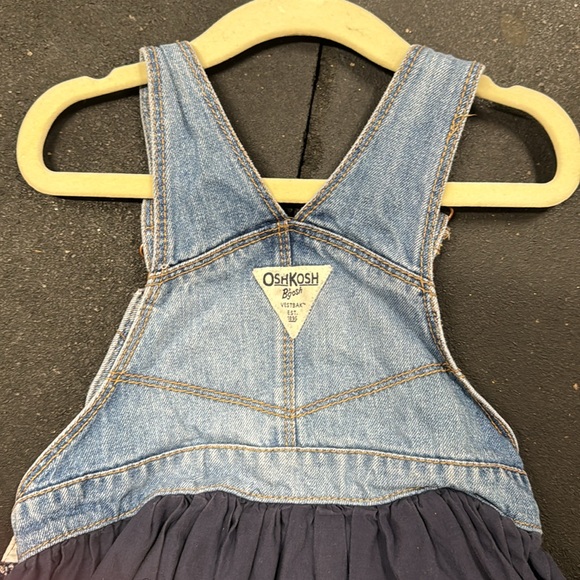OshKosh B'Gosh Baby Girls' World's Best Dress Overalls, blue eyelet, 3T - Picture 5 of 6